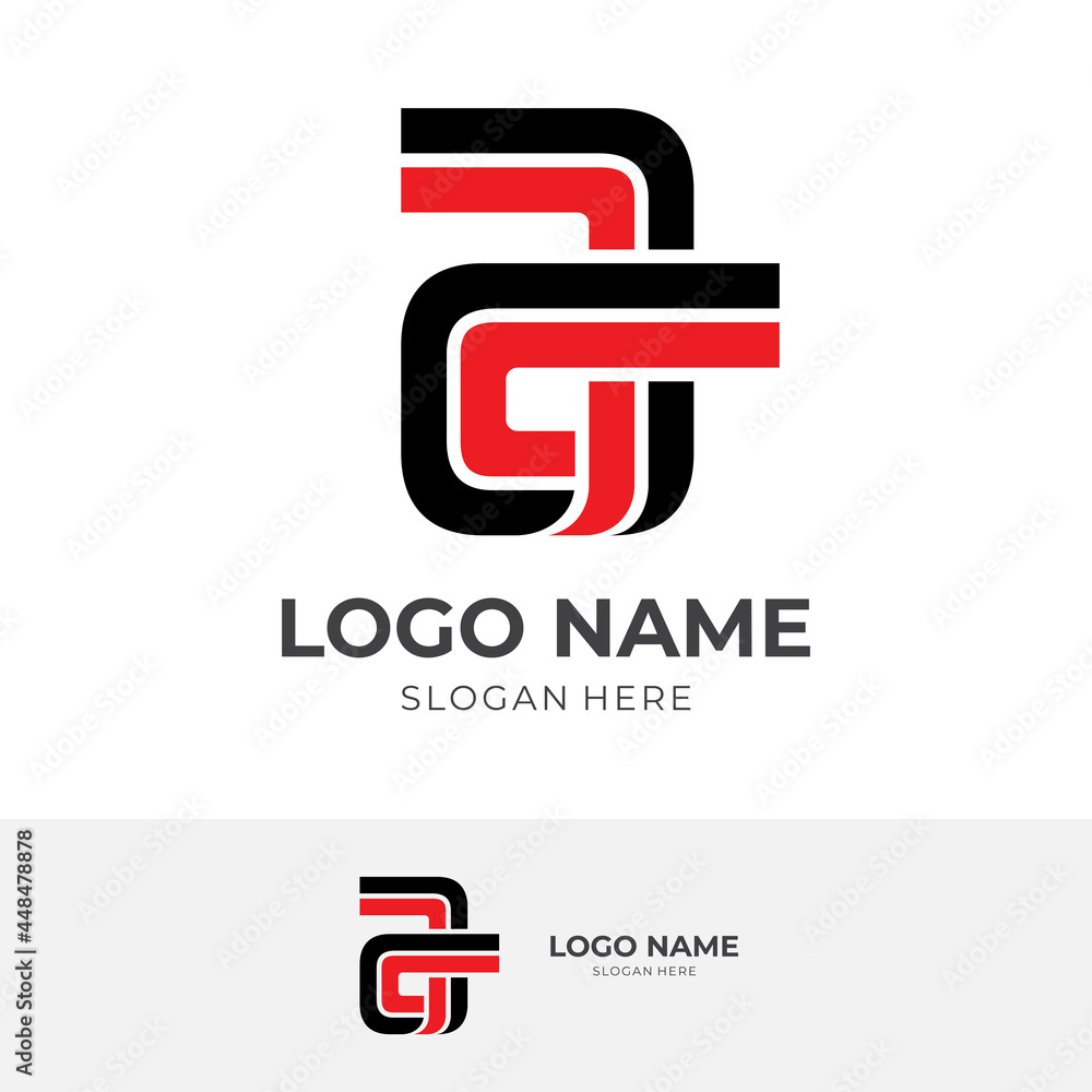 initial a logo design with flat red and black color style initial a logo design with flat red and black color style