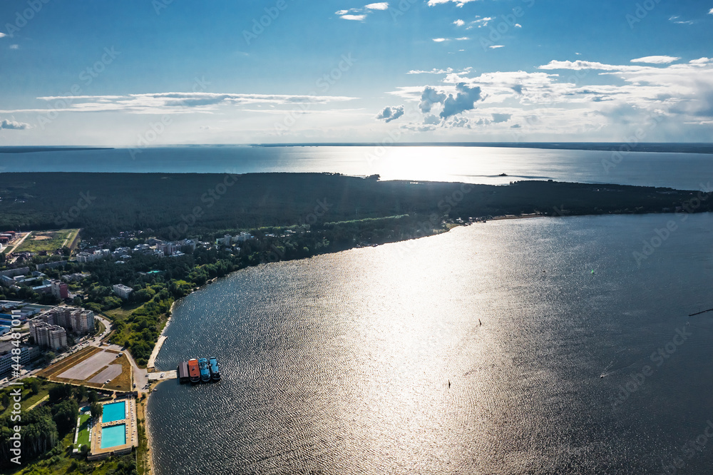 Obraz premium The city of Berdsk and the Berdsky Bay. Berd River, Novosibirsk region