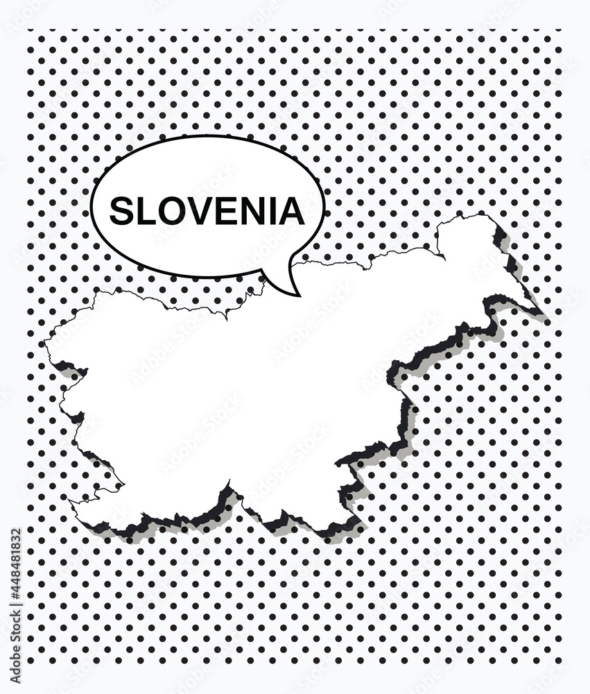 Pop art map of slovenia