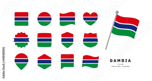 Free Download Gambia flag icon set vector illustration - GFXLoad