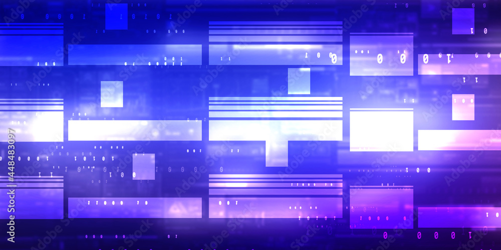 2d illustration Abstract futuristic electronic circuit technology background 2d illustration Abstract futuristic electronic circuit technology background