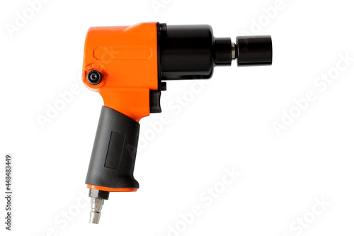 pneumatic wrench tool isolated on white background photo
