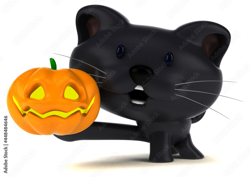 Fun cat - 3D Illustration Fun cat - 3D Illustration