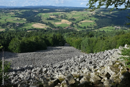 Coulée de lave de Saint Julien d'Ance. Haute Loire, Auvergne, France