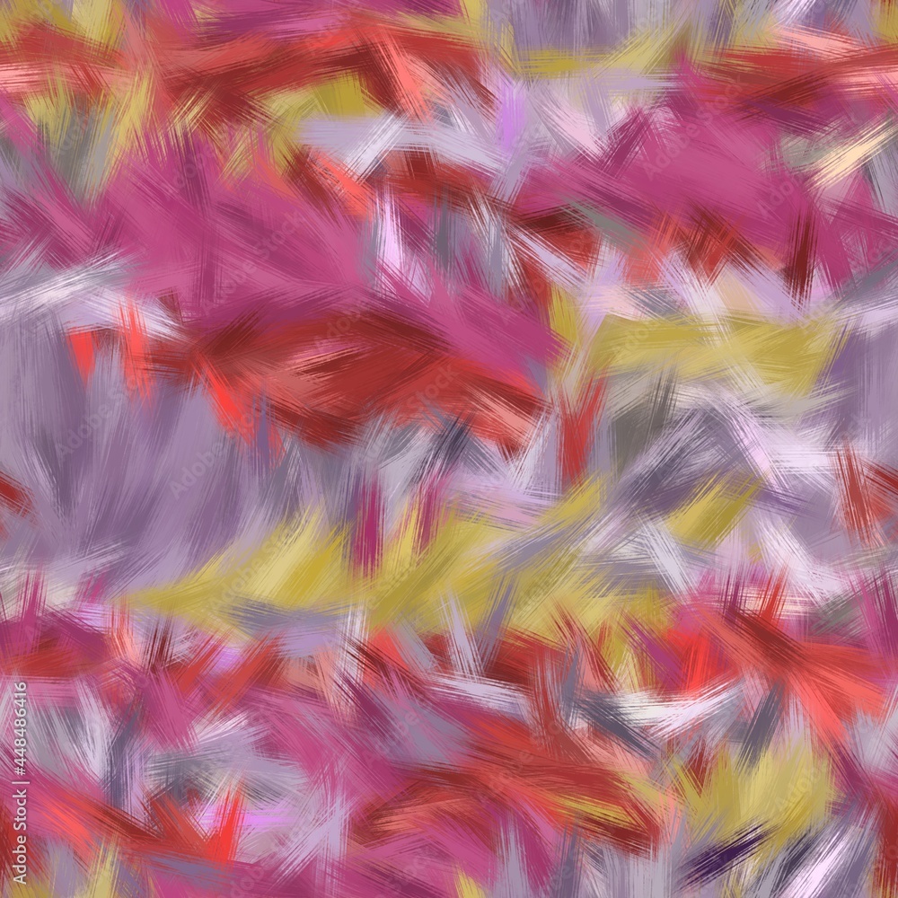 Seamless faux digital paint stroke pattern print. High quality illustration. Procedural painting with realistic brush strokes in bright trendy colors. Abstract art for surface design and print. Seamless faux digital paint stroke pattern print. High quality illustration. Procedural painting with realistic brush strokes in bright trendy colors. Abstract art for surface design and print.