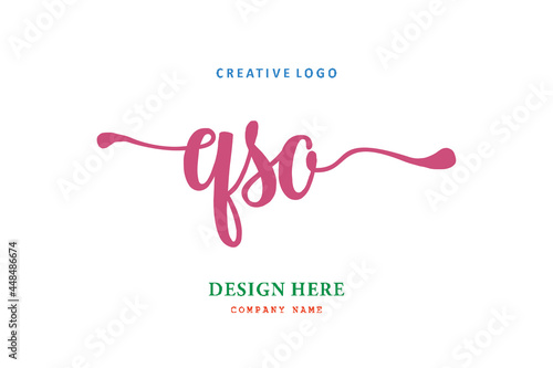 QSO lettering logo is simple, easy to understand and authoritative photo