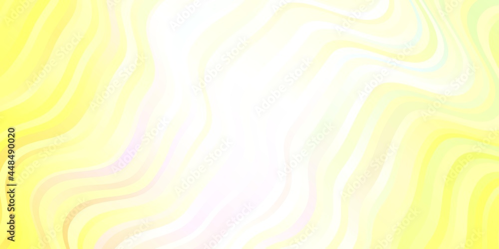 Light Green, Yellow vector template with curves. Light Green, Yellow vector template with curves.