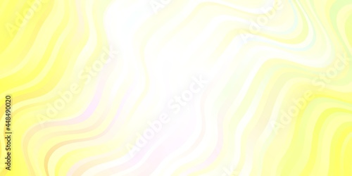 Light Green, Yellow vector template with curves.