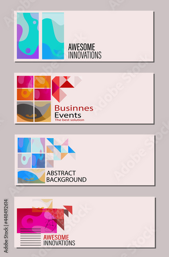 Vector abstract design banner web template and card name