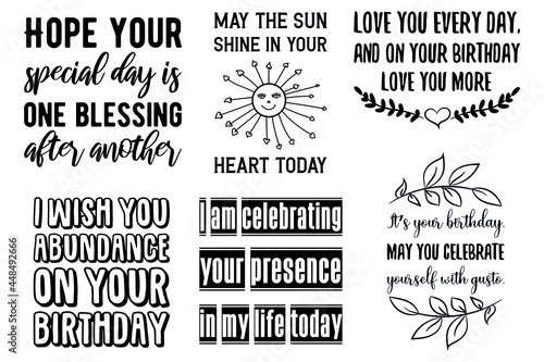 Happy birthday wishes and vector quotes
