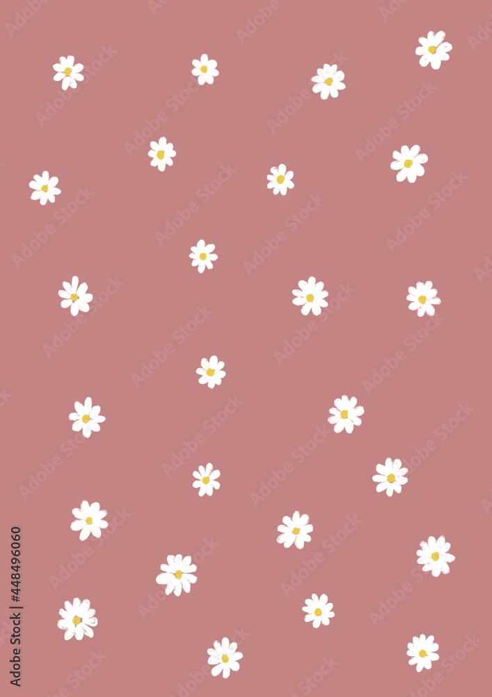 Seamless background with flowers. Flowers illustration.