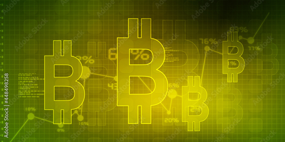 2d rendering bitcoin sign currency
