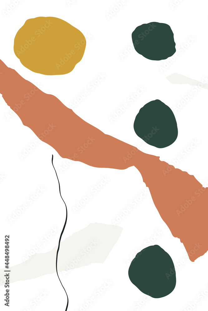 Beige and Orange Decoration Set Vector Memphis Beige and Orange Decoration Set Vector Memphis