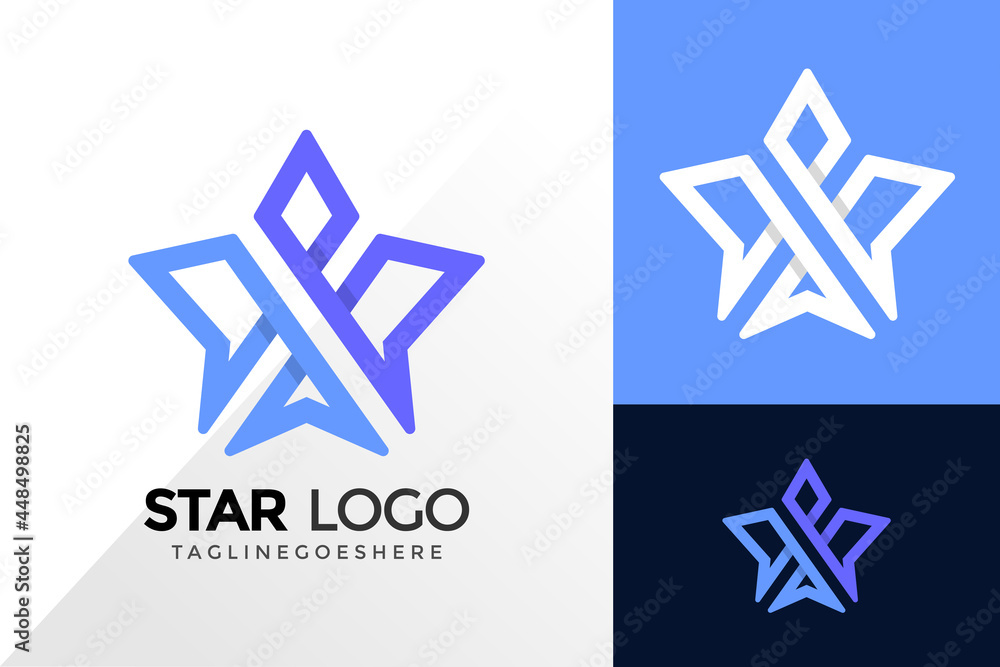 Abstract Star Logo Design, Brand Identity Logos Designs Vector Illustration Template Abstract Star Logo Design, Brand Identity Logos Designs Vector Illustration Template
