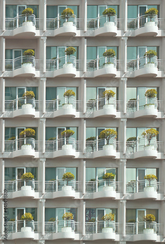 Planted pattern balcony facade