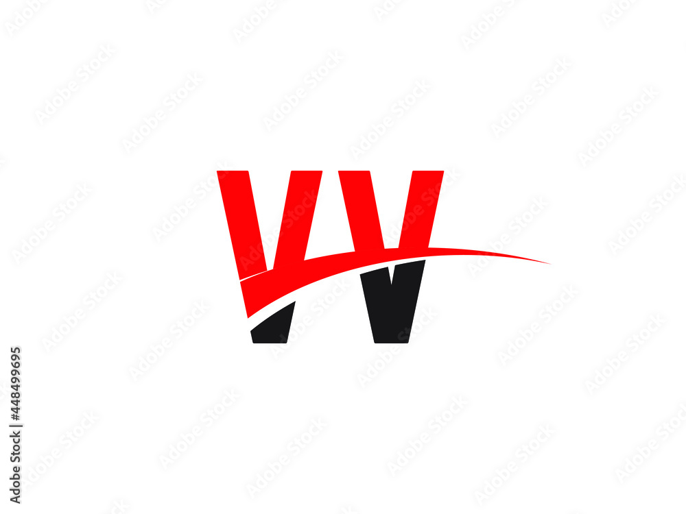 Obraz premium VV Letter Initial Logo Design Template