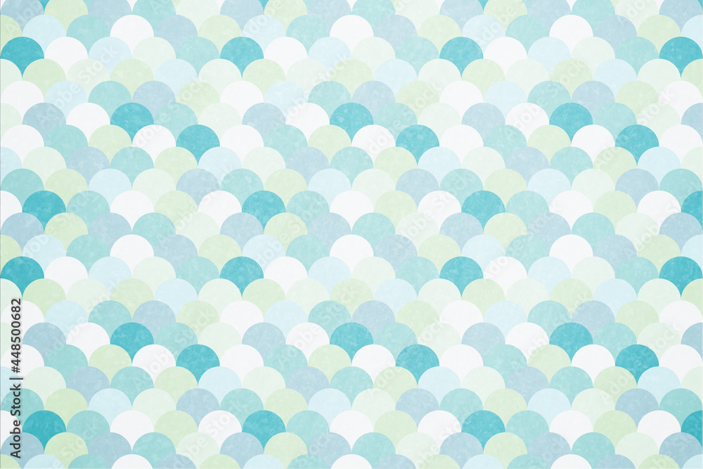 Scales pattern with spangle pattern. Glittery scaled background. Greenish gradient texture