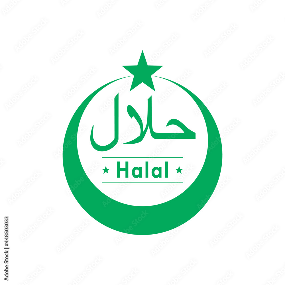 organic halal food stamp and logo vector design. organic halal food stamp and logo vector design.