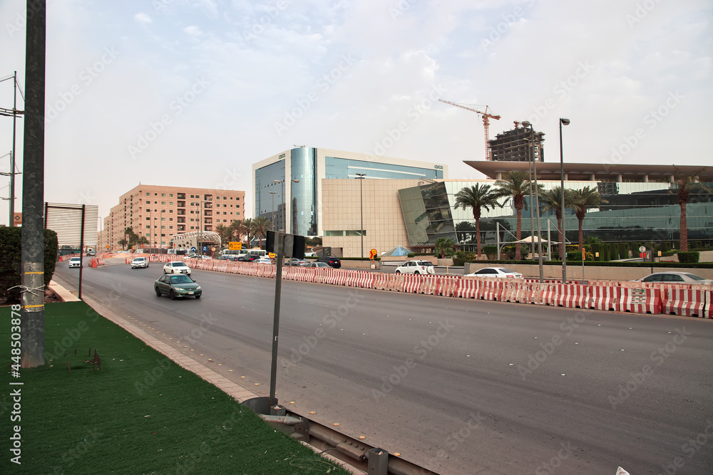 The street in the center of Riyadh, Saudi Arabia