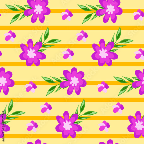 Pink flower simple seamless pattern