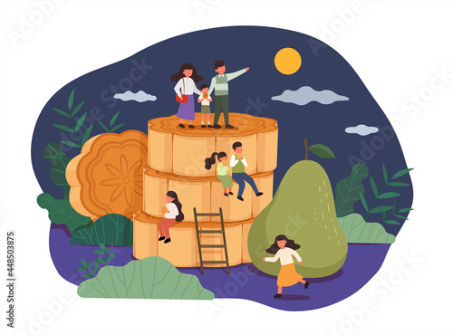 Mid autumn festival illustration