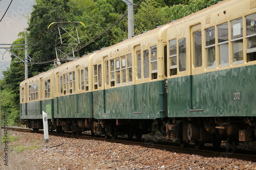 三岐鉄道北勢線の特徴ある電車
