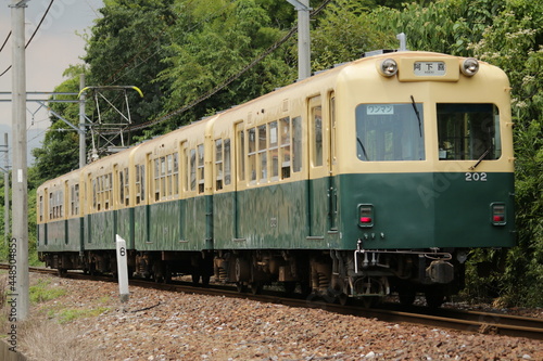 三岐鉄道北勢線の特徴ある電車