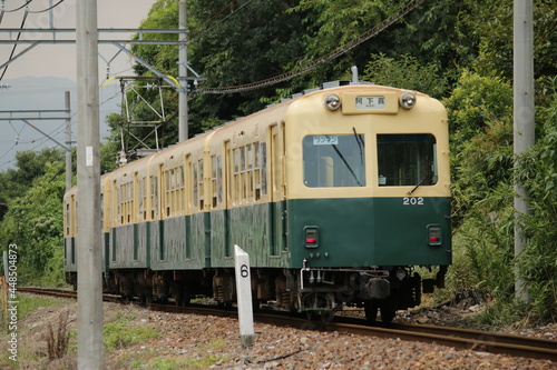 三岐鉄道北勢線の特徴ある電車