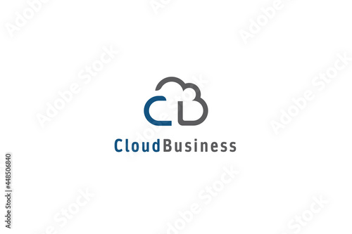 Modern Initial CB for Cloud logo design inspiration