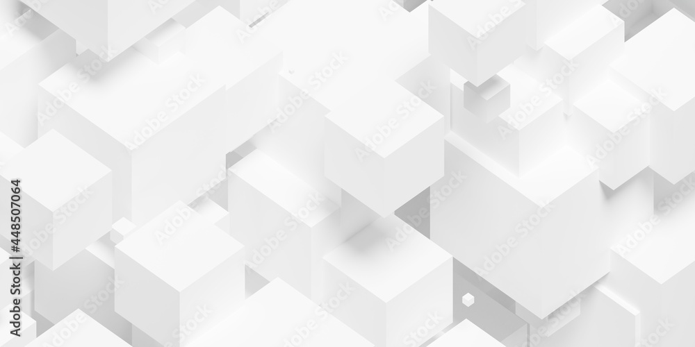 White random shifted isometric cube or boxes background White random shifted isometric cube or boxes background