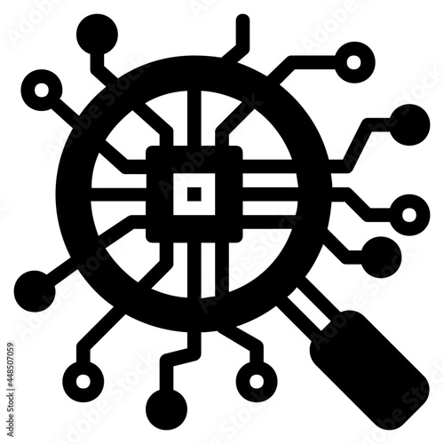 analysis glyph icon