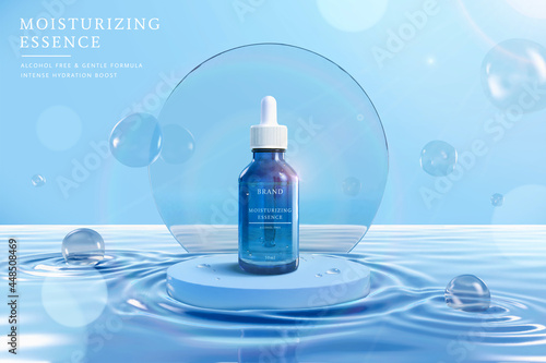 3d hydrating moisturizer banner ad photo