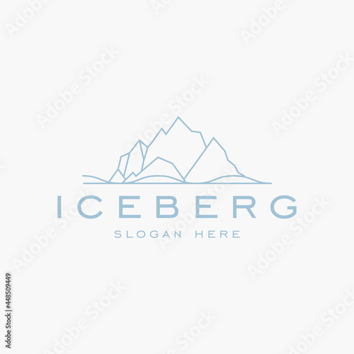 iceberg logo design with simple line