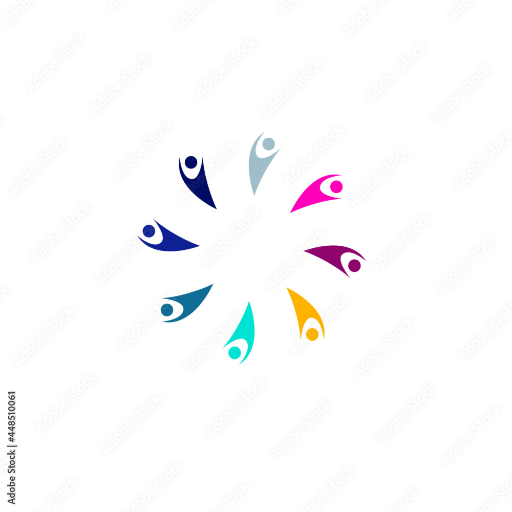 COLORFUL PEOPLE TOGETHER SIGN, SYMBOL, LOGO ISOLATED ON WHITE COLORFUL PEOPLE TOGETHER SIGN, SYMBOL, LOGO ISOLATED ON WHITE