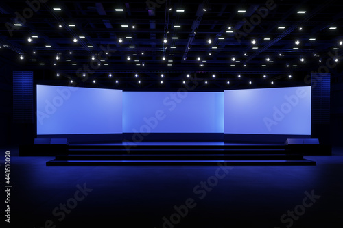 Fototapeta Empty stage Design  for mockup and Corporate identity,Display