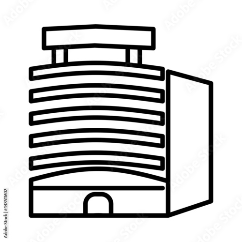 Shopping Mall Free Vector Line Icon Design
