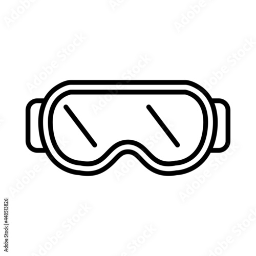 safety goggles Vector Line Icon Design