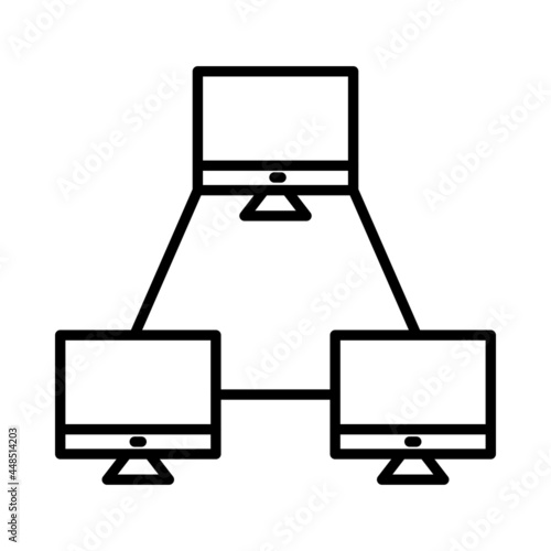 Local Linking Vector Line Icon Design
