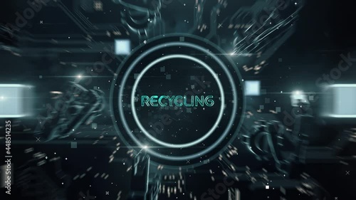 Green It with digital technology concept