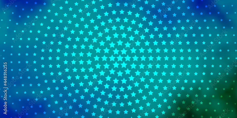 Light Blue, Green vector pattern with abstract stars. Light Blue, Green vector pattern with abstract stars.