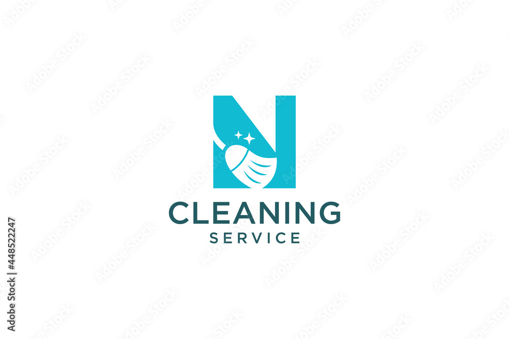 Letter N for cleaning clean service Maintenance for car detailing, homes logo icon vector template.