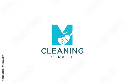 Letter M for cleaning clean service Maintenance for car detailing, homes logo icon vector template.
