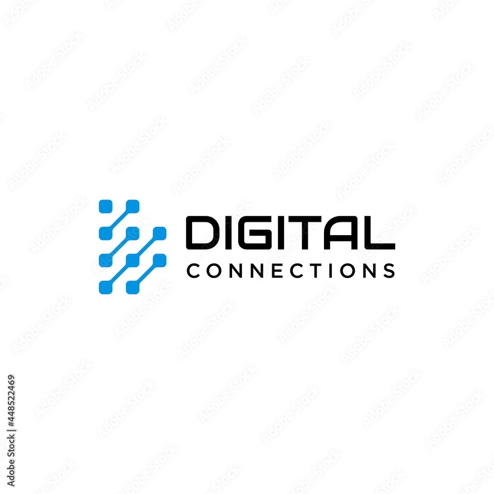 A modern and sophisticated logo about the letter D and digital connectivity.
EPS10, Vector.