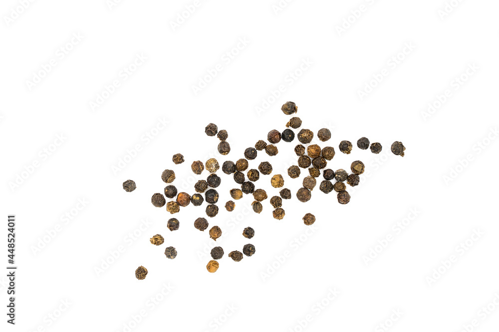 Black peppercorn seed spice isolated Black peppercorn seed spice isolated
