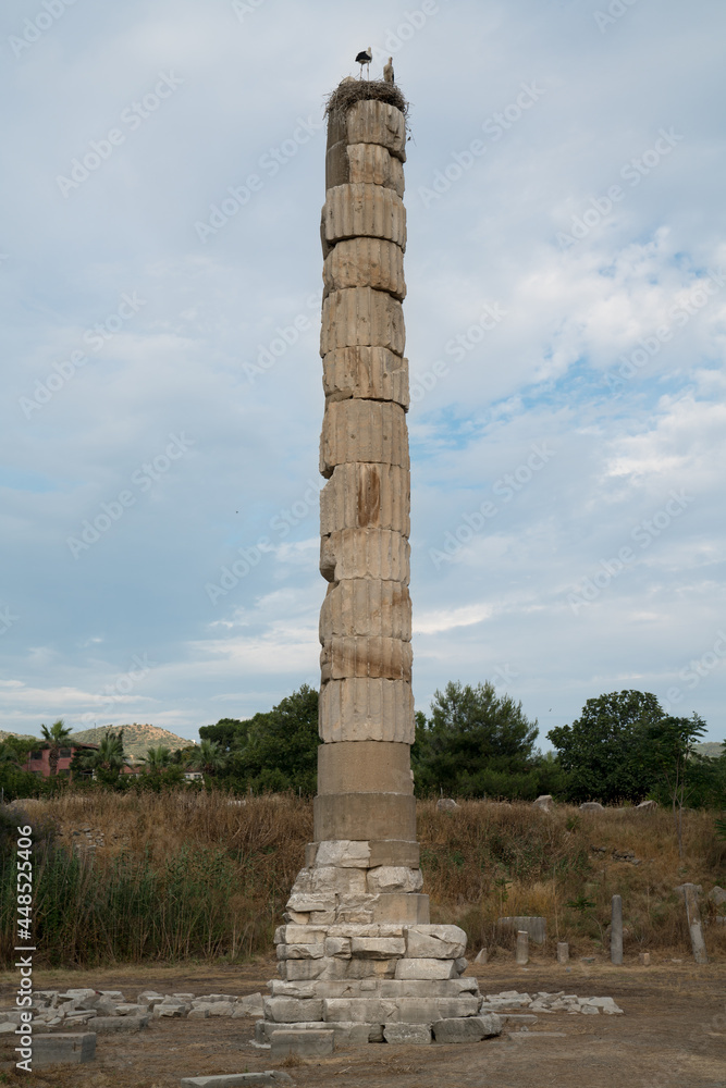 Ruins of the Temple of Artemis in Ephesus, one of the Seven Wonders of the Ancient World. Selcuk - Izmir