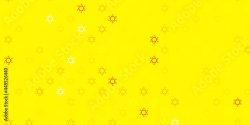 Light yellow vector texture with disease symbols.