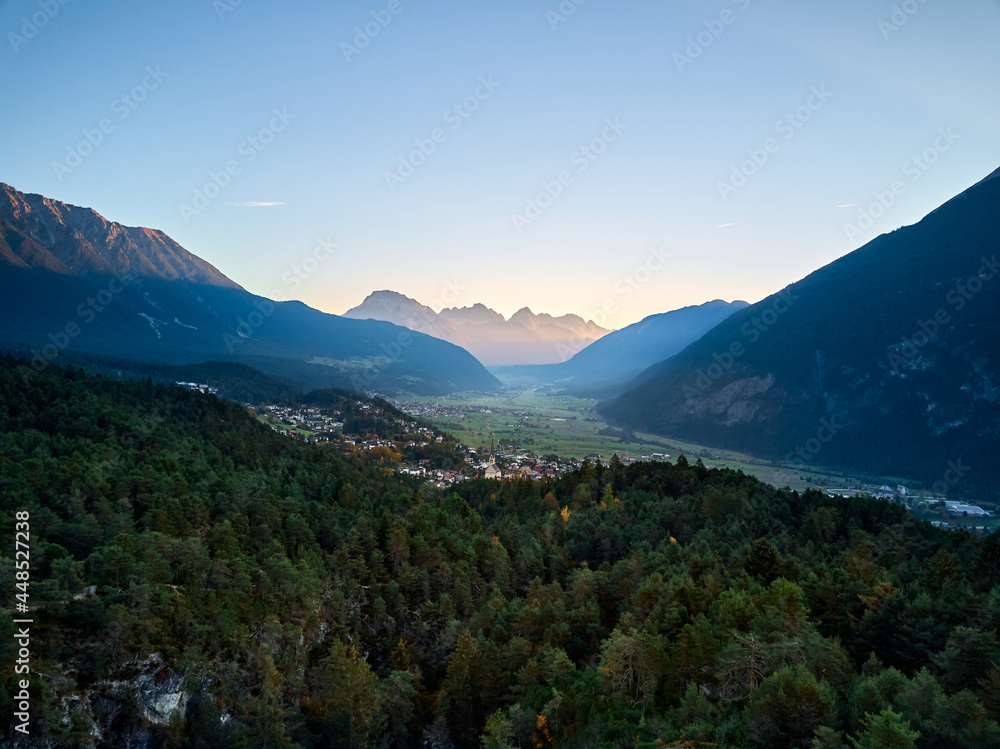 beautiful landscape of mountains and trees