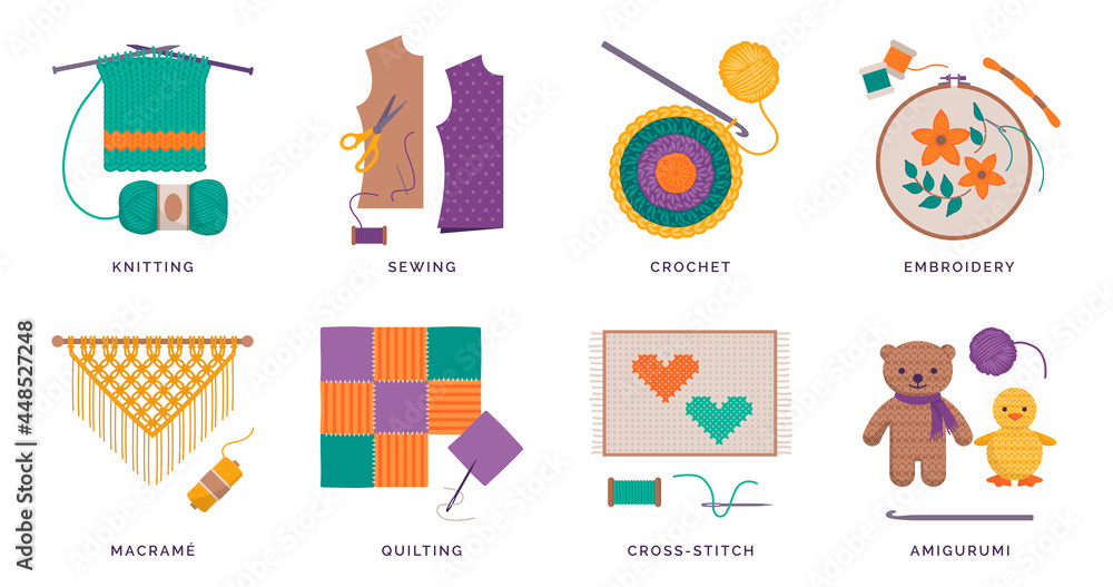 Creative sewing and needlework hobbies