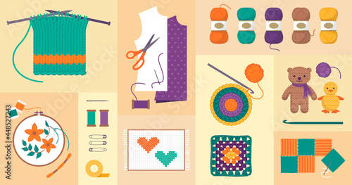 Creative sewing and needlework hobbies
