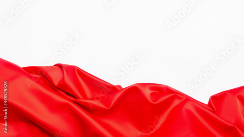 tailoring concept. elegant fabric red satin. Abstract background. copy space